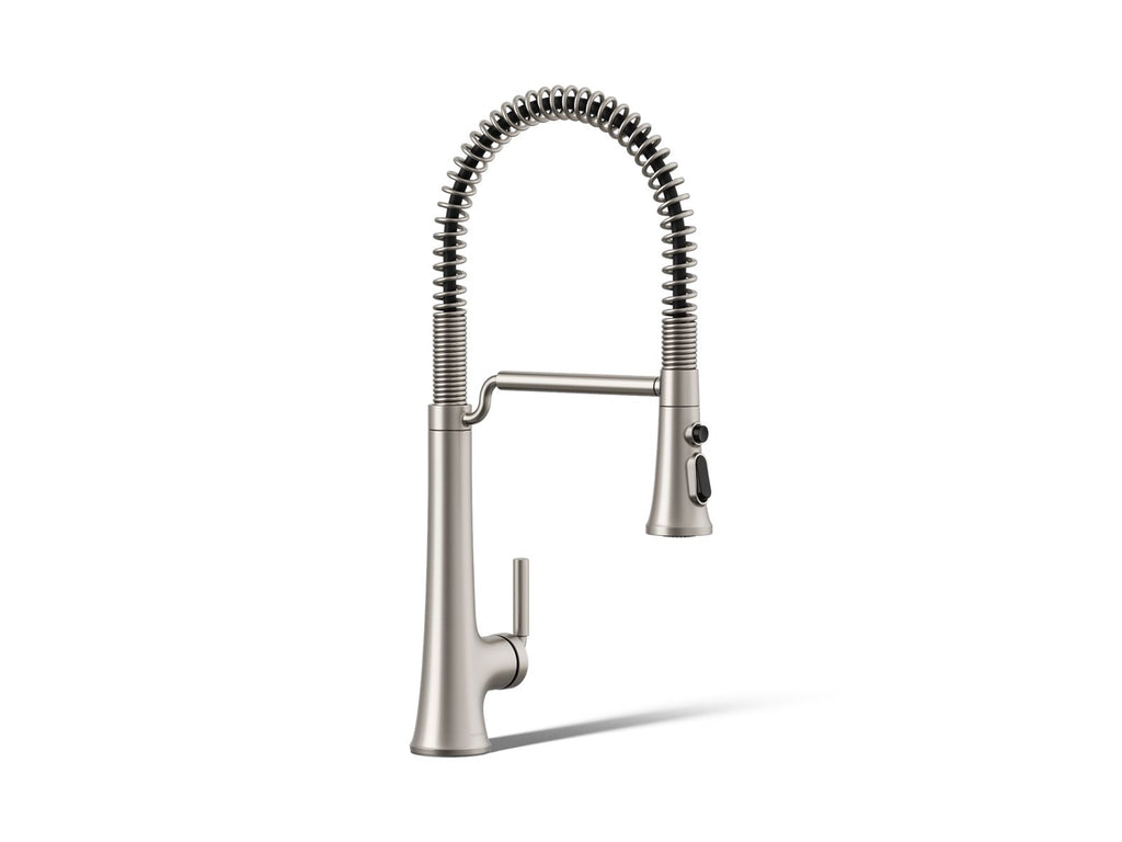 KOHLER K-23765-VS Tone Semi-Professional Pull-Down Kitchen Sink Faucet With Three-Function Sprayhead - Vibrant Stainless