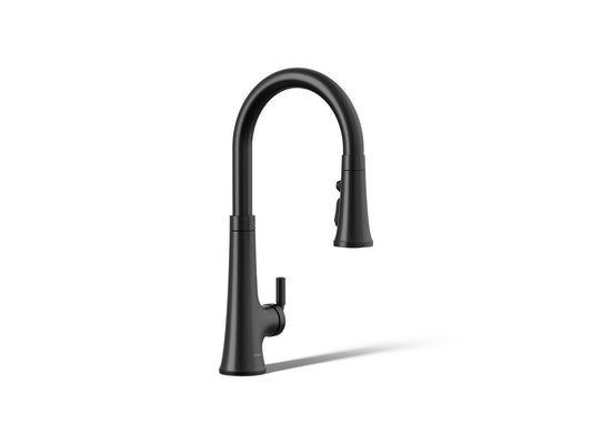 KOHLER K-23766-BL Tone Touchless pull-down kitchen sink faucet with three-function sprayhead - Matte Black