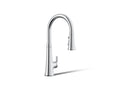 KOHLER K-23766-CP Tone Touchless Pull-Down Kitchen Sink Faucet With Three-Function Sprayhead - Polished Chrome