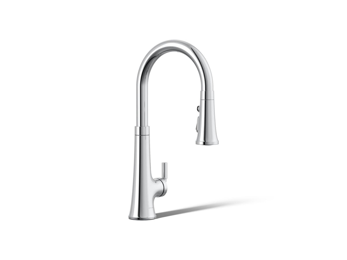 KOHLER K-23766-CP Tone Touchless Pull-Down Kitchen Sink Faucet With Three-Function Sprayhead - Polished Chrome