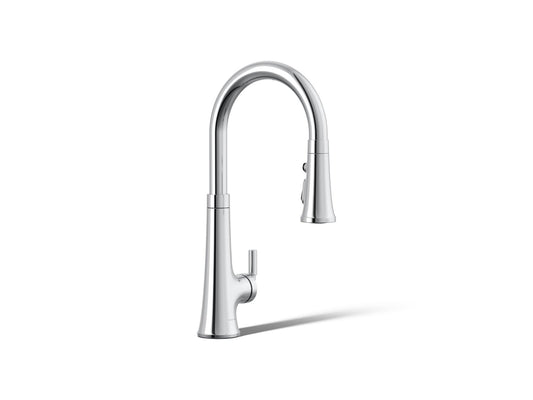 KOHLER K-23766-CP Tone Touchless pull-down kitchen sink faucet with three-function sprayhead - Polished Chrome