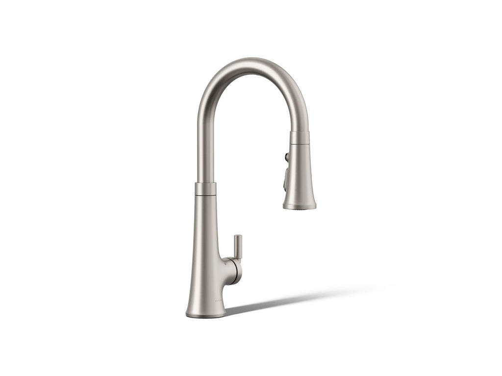 KOHLER K-23766-VS Tone Touchless Pull-Down Kitchen Sink Faucet With Three-Function Sprayhead - Vibrant Stainless
