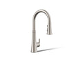 KOHLER K-23766-VS Tone Touchless Pull-Down Kitchen Sink Faucet With Three-Function Sprayhead - Vibrant Stainless