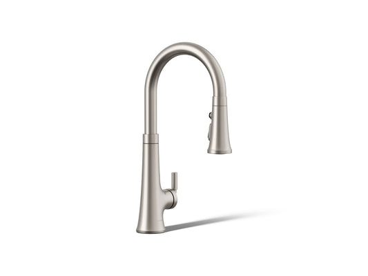 KOHLER K-23766-VS Tone Touchless pull-down kitchen sink faucet with three-function sprayhead - Vibrant Stainless