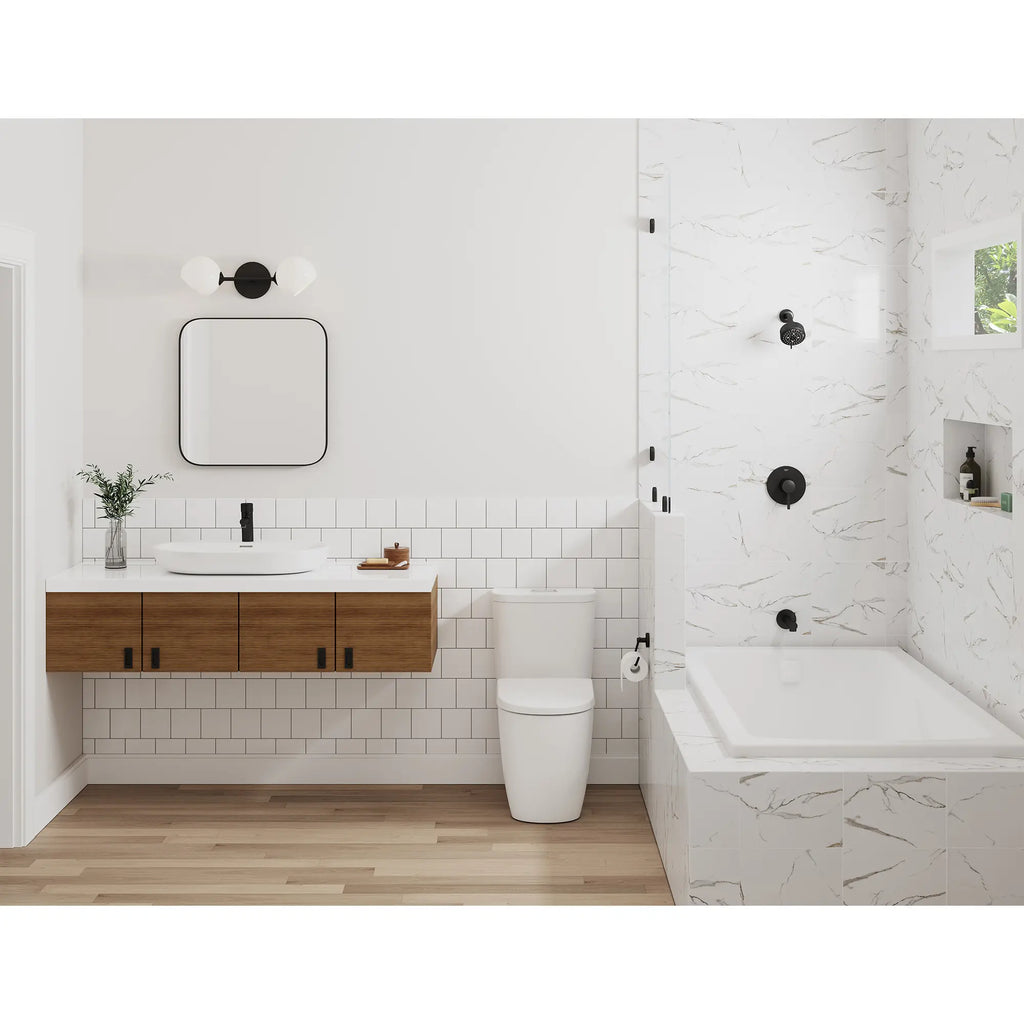 GROHE 1024982430 Concetto Pressure Balance Valve Tub/Shower Trim Kit - Matte Black