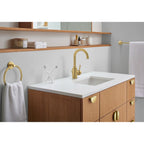 GROHE 32138GN2 Concetto Single Hole Single-Handle L-Size Bathroom Faucet, 1.2 GPM - Brushed Cool Sunrise
