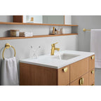GROHE 34270GNA Concetto Single Hole Single-Handle S-Size Bathroom Faucet, 1.2 GPM - Brushed Cool Sunrise