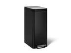 KOHLER K-23826-BST 13-Gallon Stainless Steel Slim Step Trash Can With Bifold Lid - Black Stainless