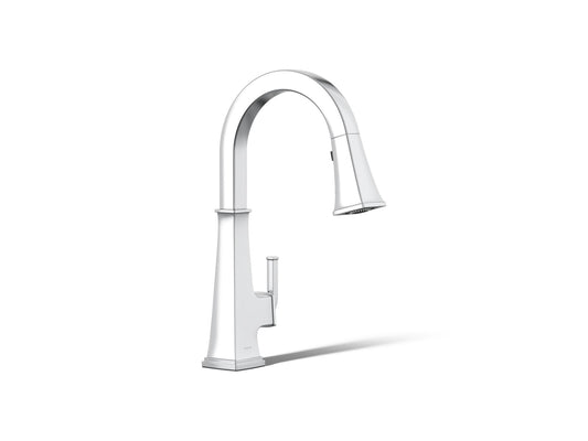 KOHLER K-23830-CP Riff Pull-down kitchen sink faucet with three-function sprayhead - Polished Chrome
