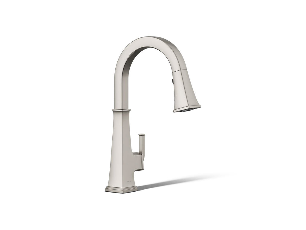 KOHLER K-23830-VS Riff Pull-Down Kitchen Sink Faucet With Three-Function Sprayhead - Vibrant Stainless