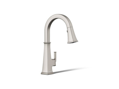 KOHLER K-23830-VS Riff Pull-down kitchen sink faucet with three-function sprayhead - Vibrant Stainless