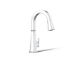 KOHLER K-23832-CP Riff Touchless Pull-Down Kitchen Sink Faucet With Three-Function Sprayhead - Polished Chrome