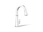 KOHLER K-23832-CP Riff Touchless Pull-Down Kitchen Sink Faucet With Three-Function Sprayhead - Polished Chrome