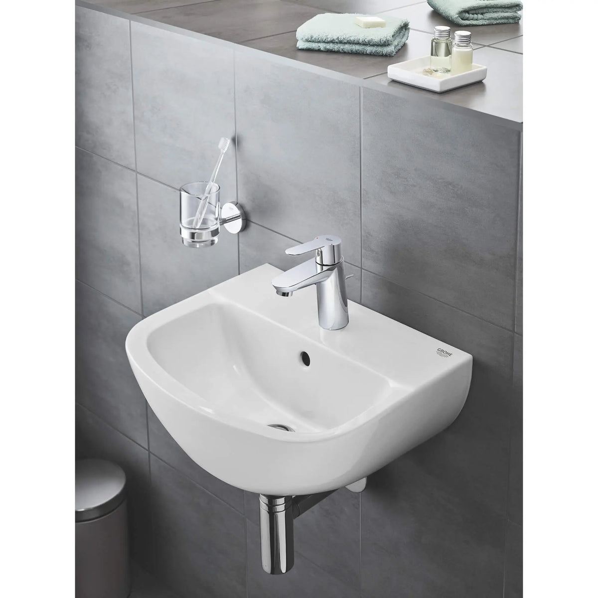 GROHE 40585001 Baucosmopolitan Holder For Glass, Soap Dish Or Soap Dispenser - Chrome