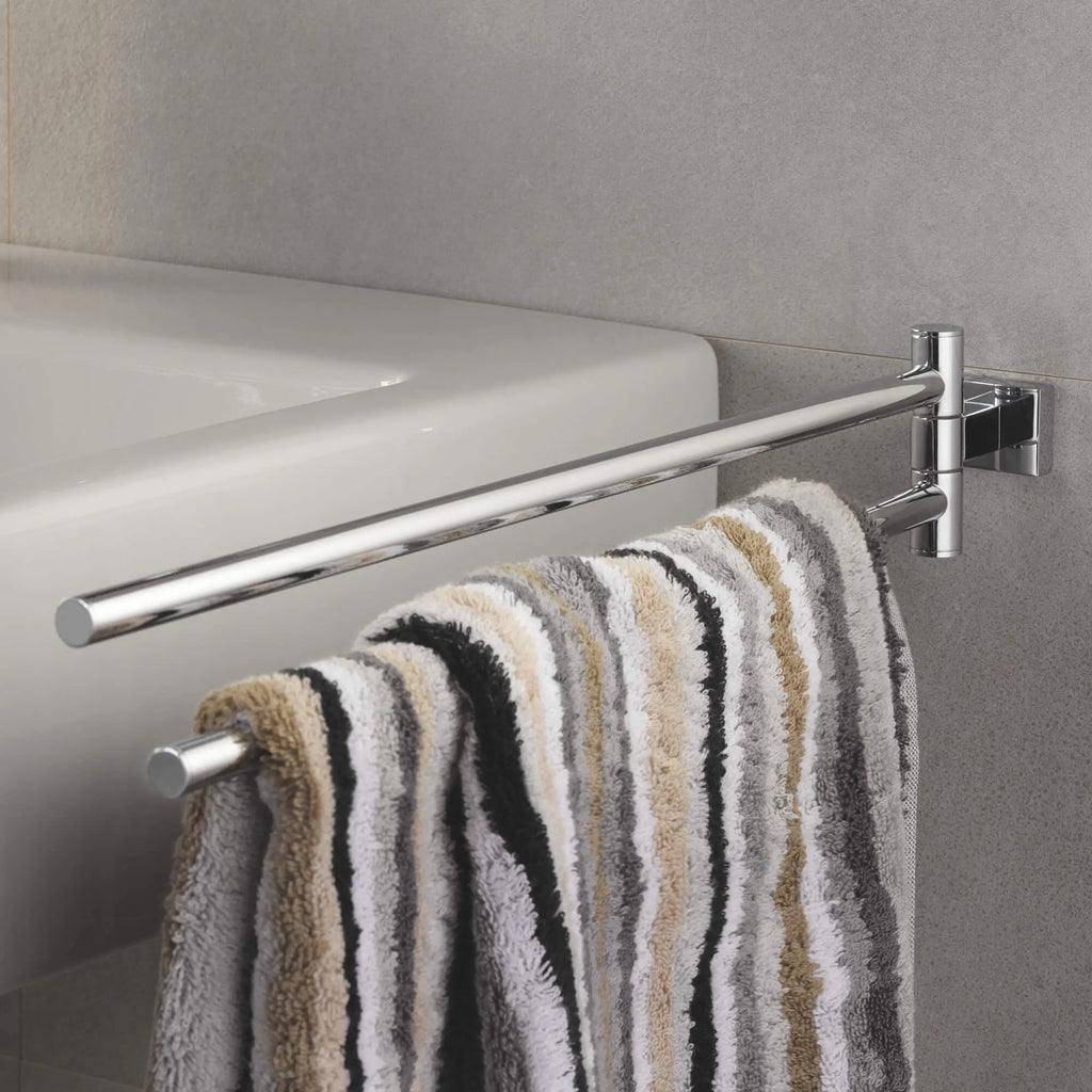 GROHE 40624001 Essentials Cube 18" Double Towel Bar - Chrome
