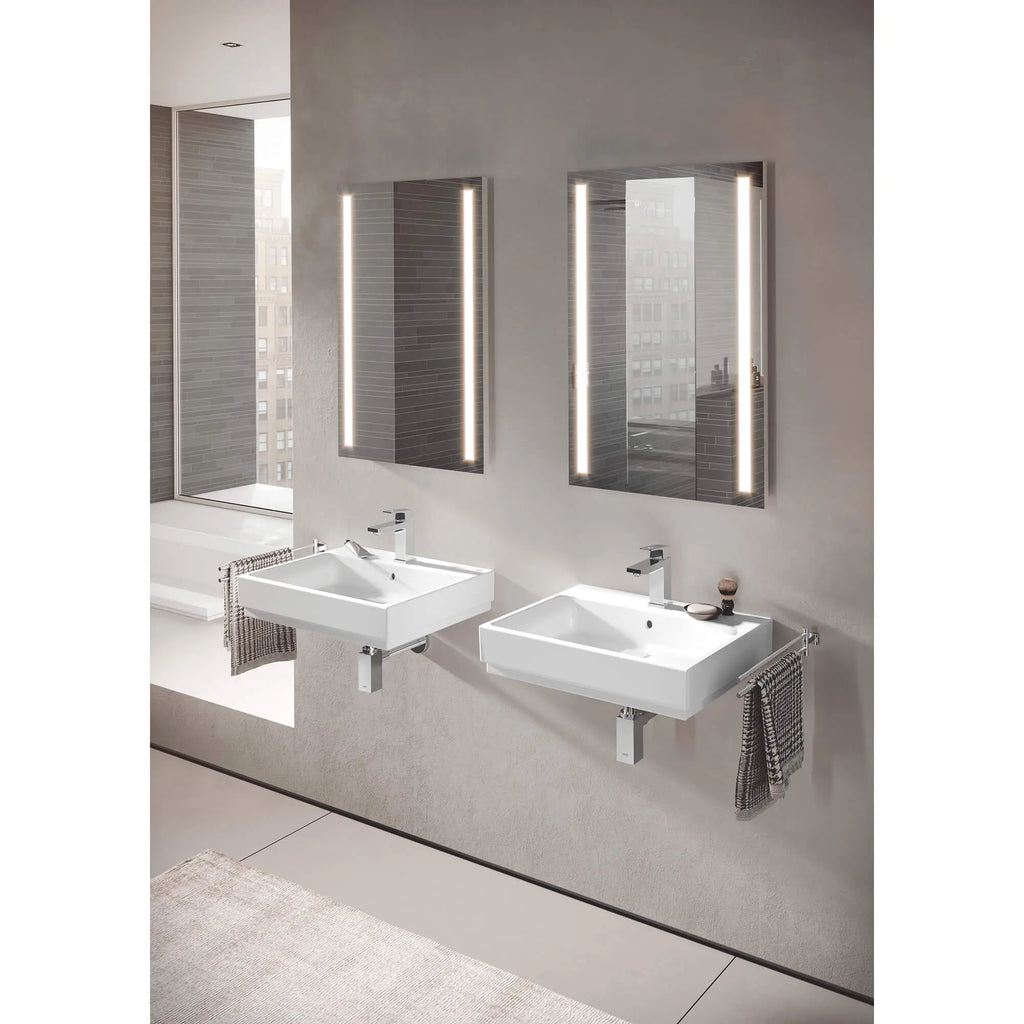 GROHE 40624001 Essentials Cube 18" Double Towel Bar - Chrome