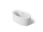 KOHLER K-24001-W1-0 Sunstruck 60" X 34" Freestanding Bath With Bask Heated Surface And Straight Shroud - White