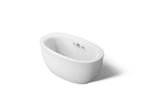 KOHLER K-24009-GHW-0 Sunstruck 60-1/2" X 34-1/2" Freestanding Heated Bubblemassage Air Bath With Bask Heated Surface And Fluted Shroud - White
