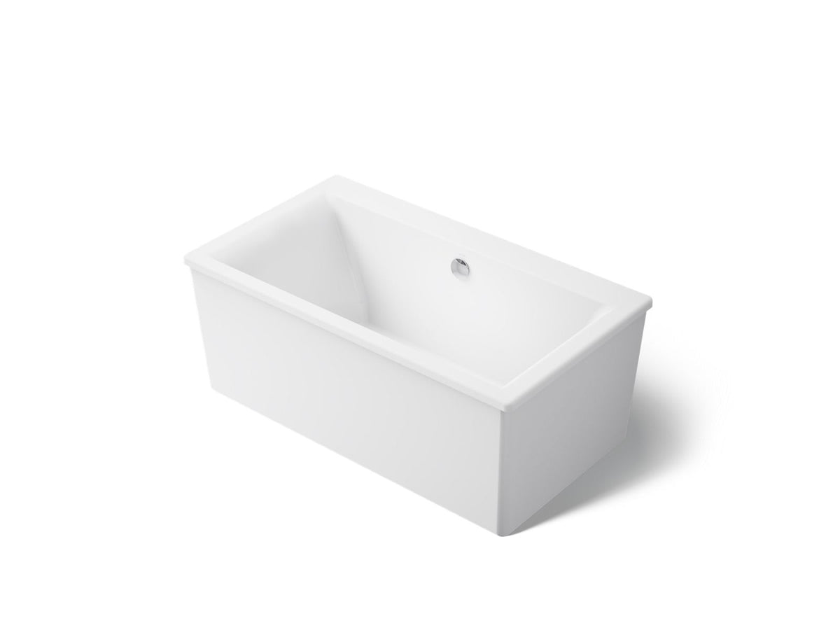 KOHLER K-24010-0 Stargaze 60" X 34" Freestanding Bath With Straight Shroud - White