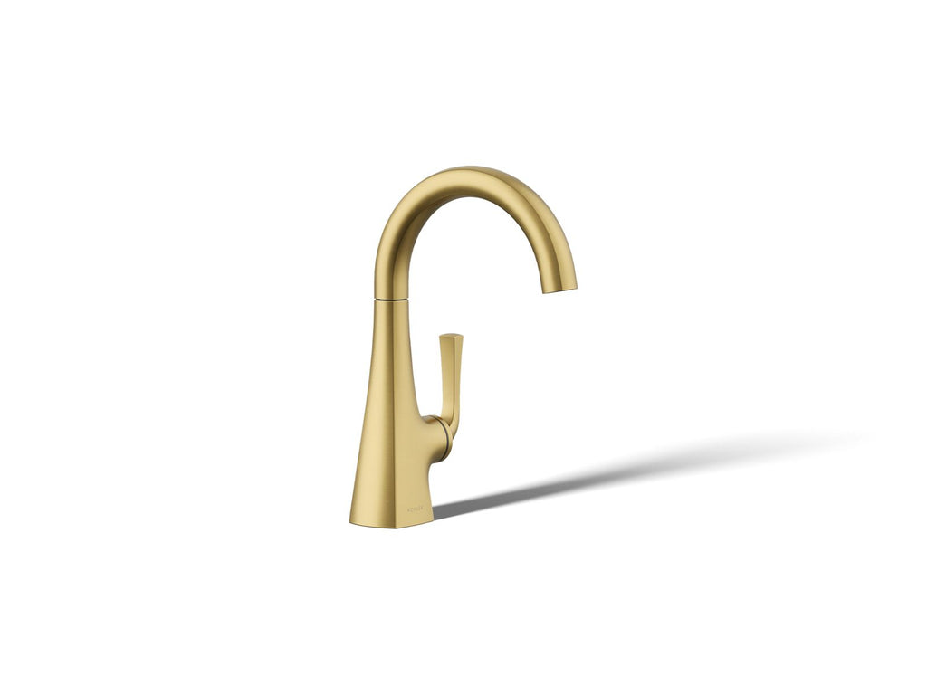KOHLER K-24134-2MB Graze Beverage Faucet - Vibrant Brushed Moderne Brass
