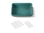 KOHLER K-24268-17 Ironridge 34" Undermount Single-Bowl Farmhouse Kitchen Sink - Teal