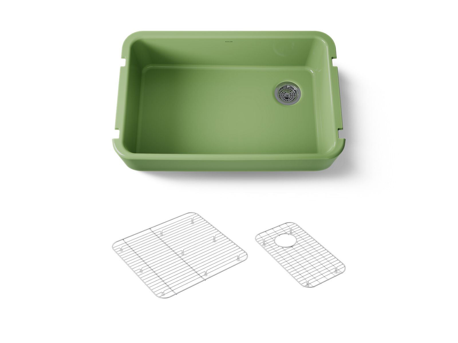 KOHLER K-24268-34 Ironridge 34" Undermount Single-Bowl Farmhouse Kitchen Sink - Fresh Green
