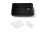 KOHLER K-24268-7 Ironridge 34" Undermount Single-Bowl Farmhouse Kitchen Sink - Black Black