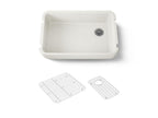 KOHLER K-24268-96 Ironridge 34" Undermount Single-Bowl Farmhouse Kitchen Sink - Biscuit
