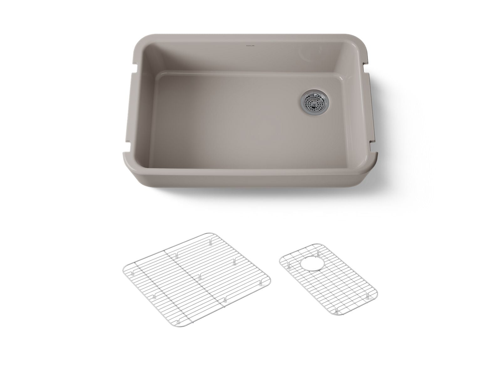 KOHLER K-24268-TRF Ironridge 34" Undermount Single-Bowl Farmhouse Kitchen Sink - Truffle