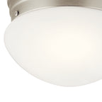 KICHLER 206NI Ceiling Space 7.5" 1 Light Flush Mount With White Globe In Brushed Nickel