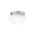 KICHLER 206NI Ceiling Space 7.5" 1 Light Flush Mount With White Globe In Brushed Nickel