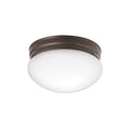 KICHLER 209OZ Ceiling Space 9" 2 Light Flush Mount With White Globe In Olde Bronze
