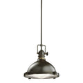 KICHLER 2665OZ Hatteras Bay 11" 1 Light Pendant With Clear Fresnel Lens Olde Bronze