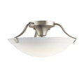 KICHLER 3627NI 15.5" 3 Light Semi Flush Brushed Nickel