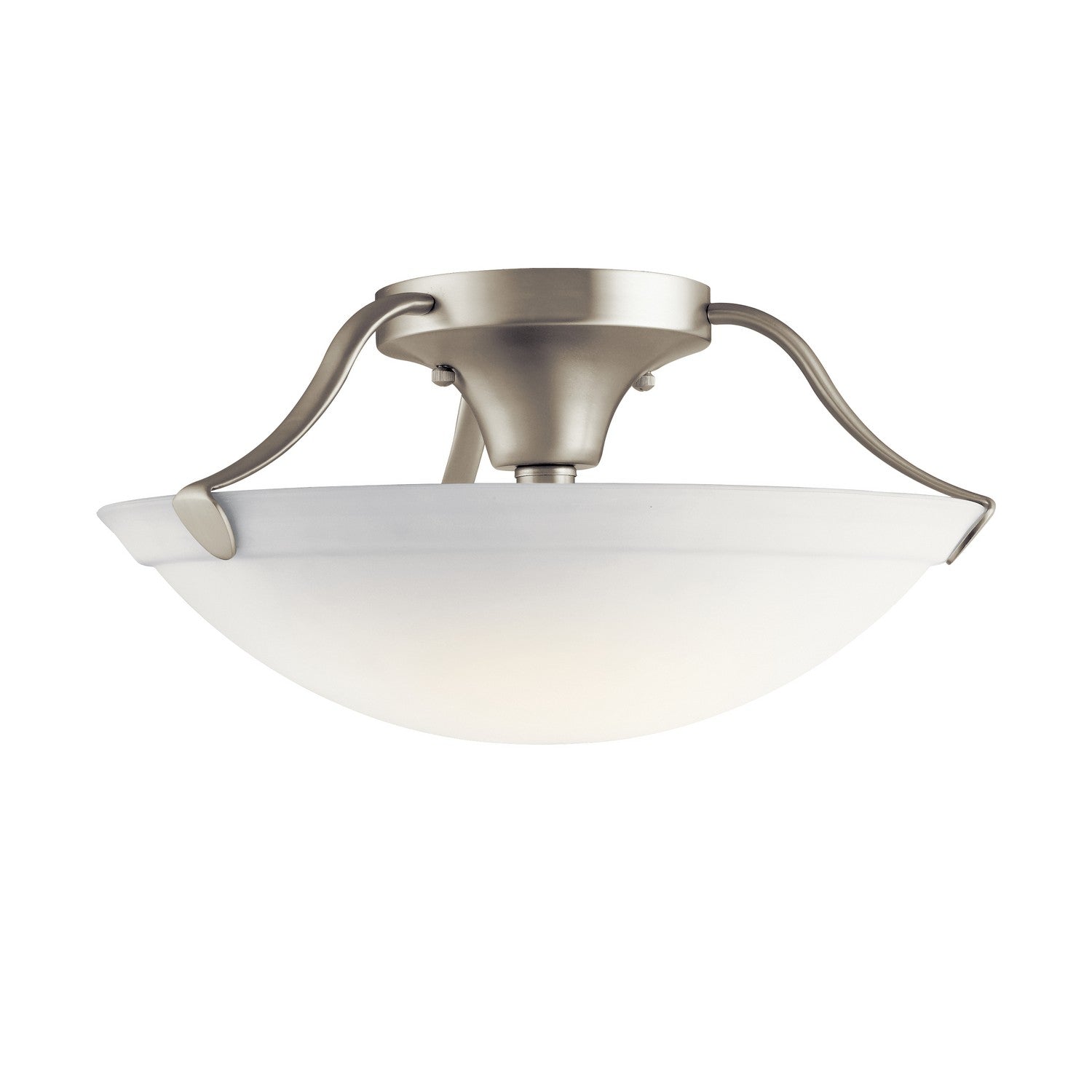 KICHLER 3627NI 15.5" 3 Light Semi Flush Brushed Nickel
