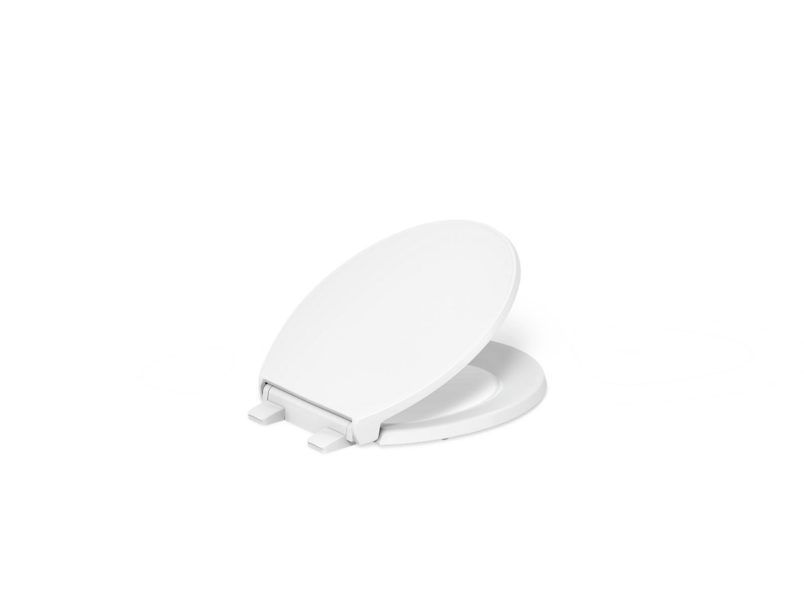 KOHLER K-24494-A-0 Border Readylatch Quiet-Close Round-Front Toilet Seat With Antimicrobial Agent - White