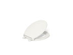 KOHLER K-24494-A-96 Border Readylatch Quiet-Close Round-Front Toilet Seat With Antimicrobial Agent - Biscuit