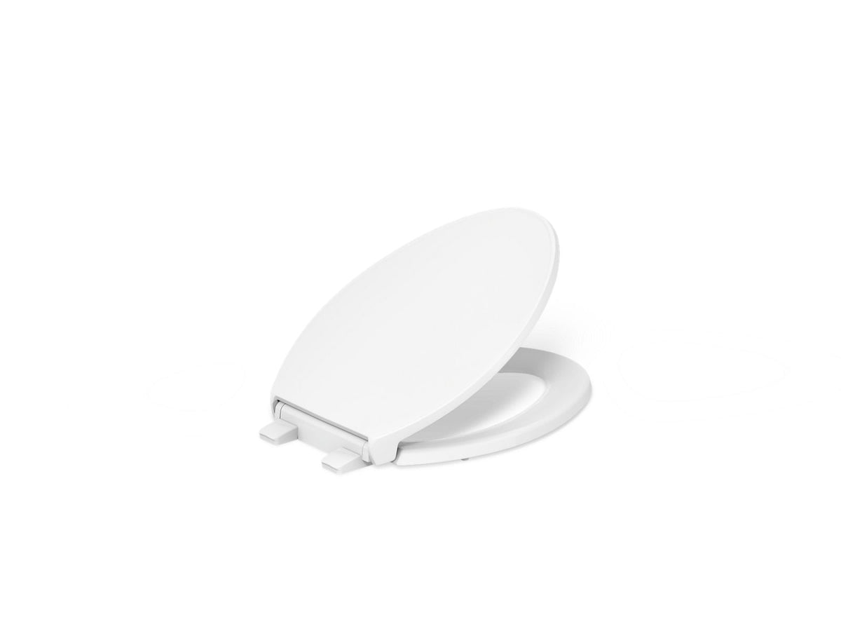 KOHLER K-24495-A-0 Border Readylatch Quiet-Close Elongated Toilet Seat With Antimicrobial Agent - White