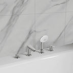 GROHE 25277003 Eurosmart 4-Hole Single Handle Deck Mount Roman Tub Faucet with 1.5 gpm Hand Shower - Chrome