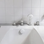 GROHE 25277003 Eurosmart 4-Hole Single Handle Deck Mount Roman Tub Faucet with 1.5 gpm Hand Shower - Chrome