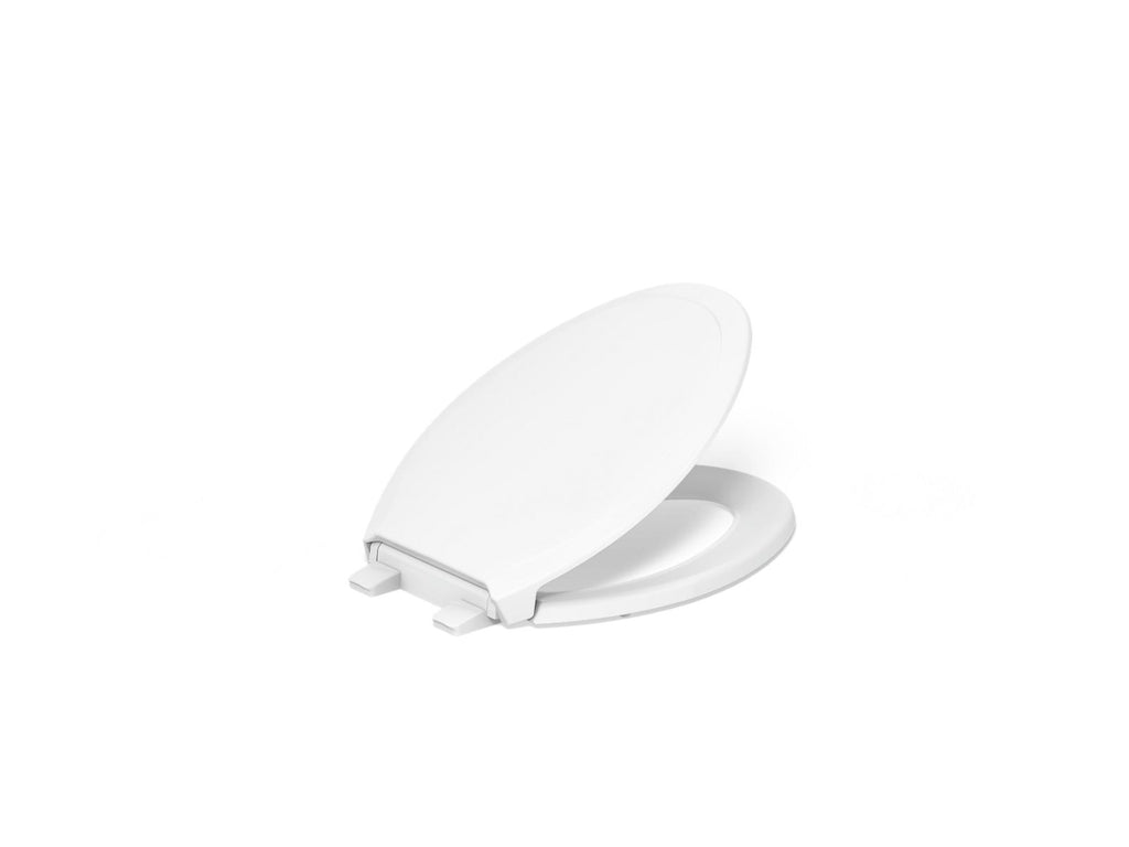 KOHLER K-24764-RL-0 Rutledge Nightlight Readylatch Quiet-Close Elongated Toilet Seat - White