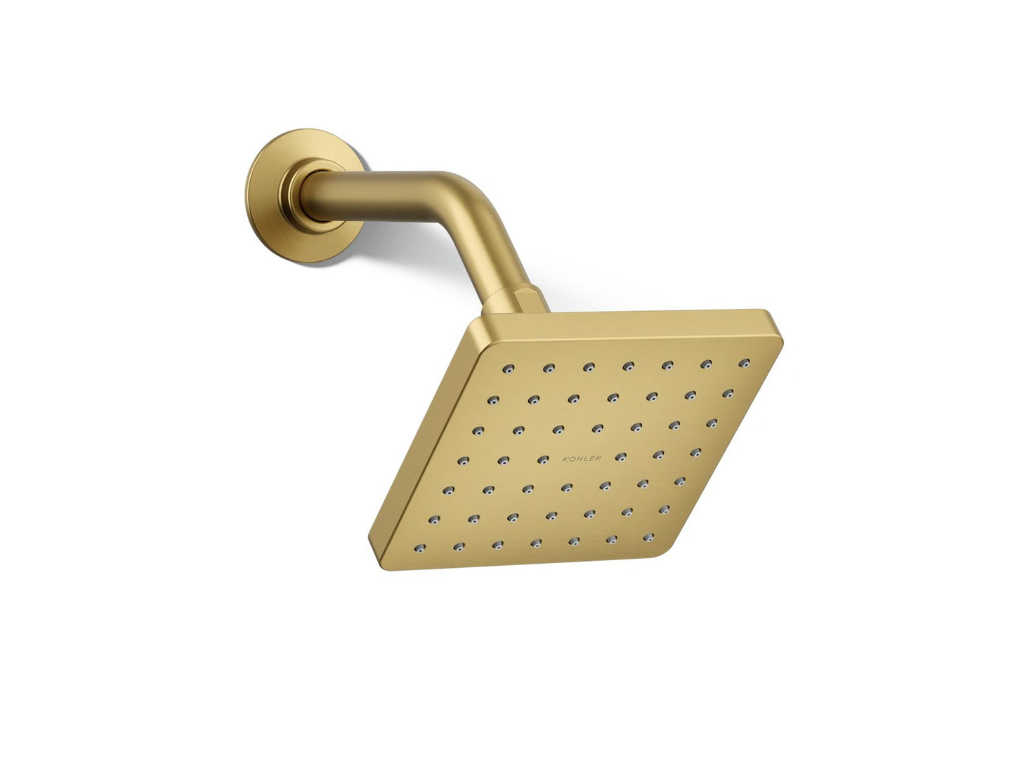 KOHLER Parallel Single-function showerhead, 1.25 gpm in Vibrant Brushed Moderne Brass - K-24805-JJ-2MB