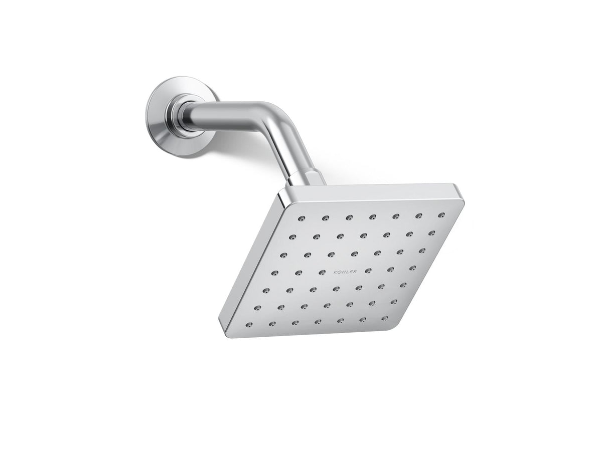 KOHLER K-24805-CP Parallel Single-Function Showerhead, 2.5 Gpm - Polished Chrome