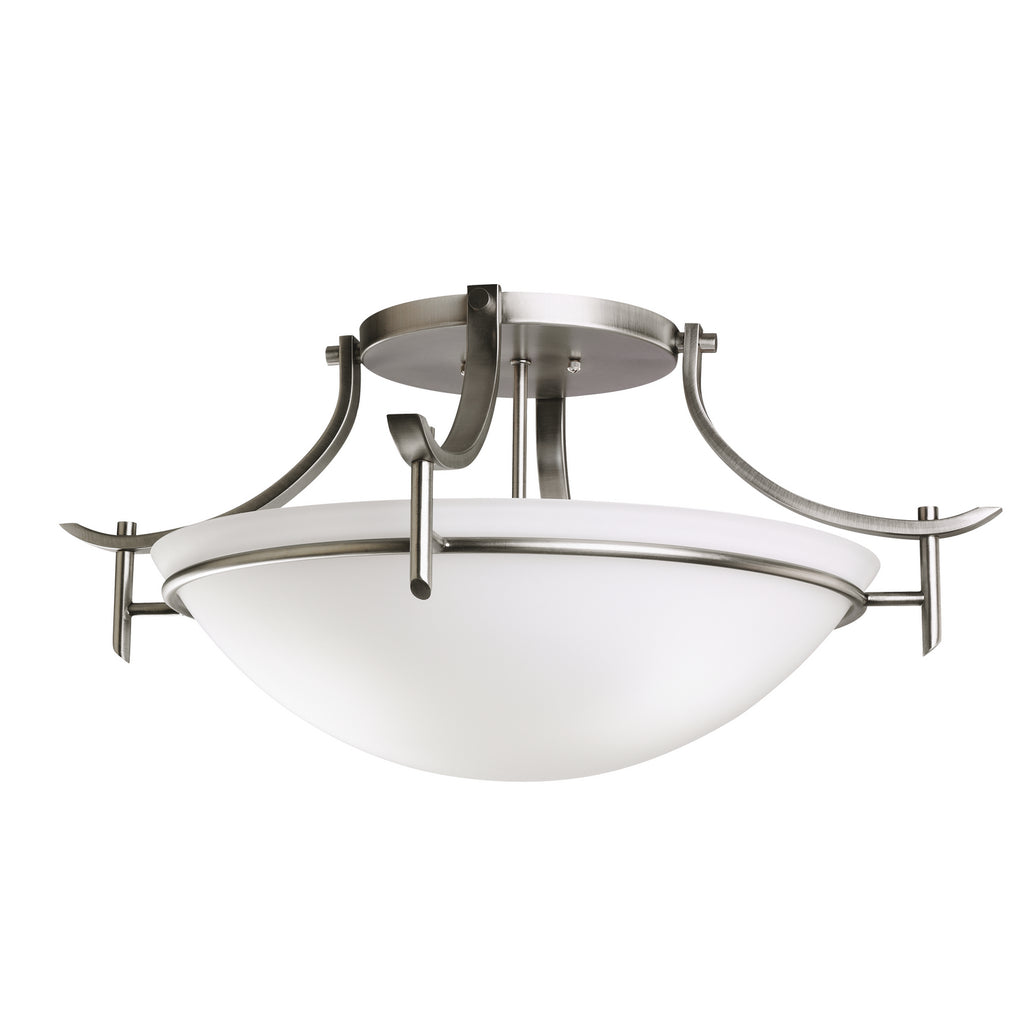 KICHLER 3606AP Olympia 3 Light Semi Flush Antique Pewter
