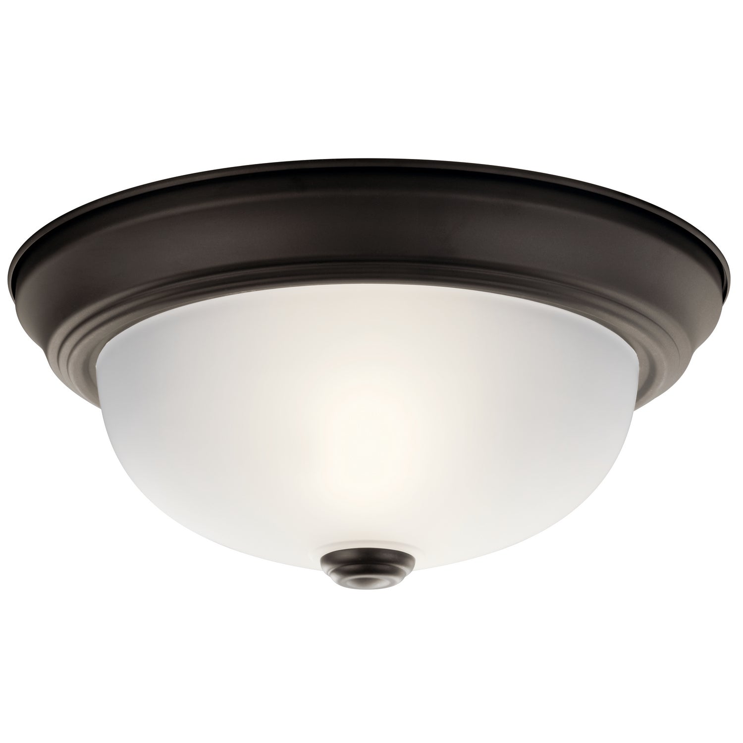 KICHLER 8111OZ 11.25" 2 Light Flush Mount Olde Bronze