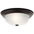 KICHLER 8112OZ 13.25" 2 Light Flush Mount Olde Bronze