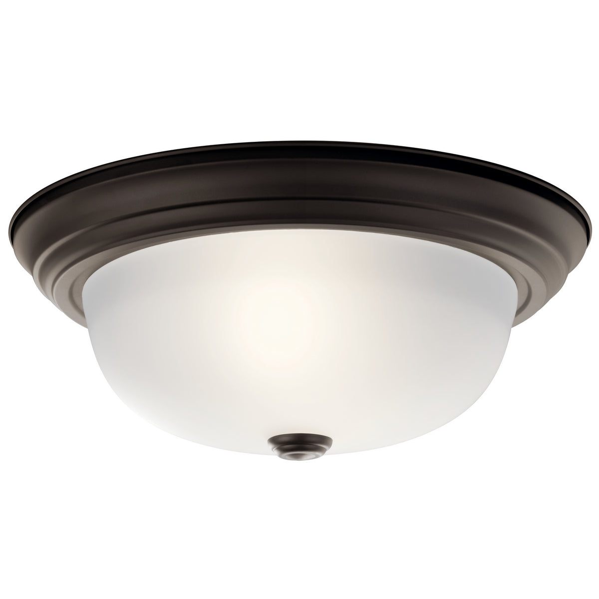 KICHLER 8112OZ 13.25" 2 Light Flush Mount Olde Bronze