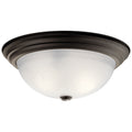 KICHLER 8116OZ 15.25" 3 Light Flush Mount Olde Bronze