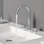 GROHE 2021700A Concetto 8-inch Widespread 2-Handle L-Size Bathroom Faucet, 1.2 GPM - Chrome