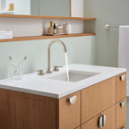 GROHE 20217ENA Concetto 8-inch Widespread 2-Handle L-Size Bathroom Faucet, 1.2 GPM - Brushed Nickel